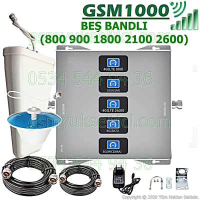 Gsm Repeater Beş Bandlı Gsm Yükseltici