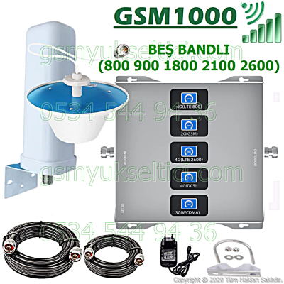 Gsm Repeater Beş Bandlı Gsm Yükseltici