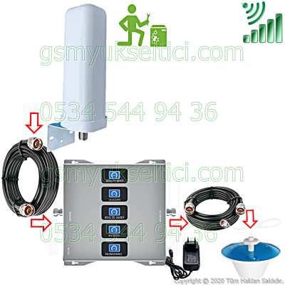 Gsm Repeater Beş Bandlı Gsm Yükseltici - 2 İç Antenli