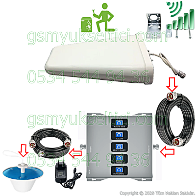 Gsm Repeater Beş Bandlı Gsm Yükseltici - 2 İç Antenli